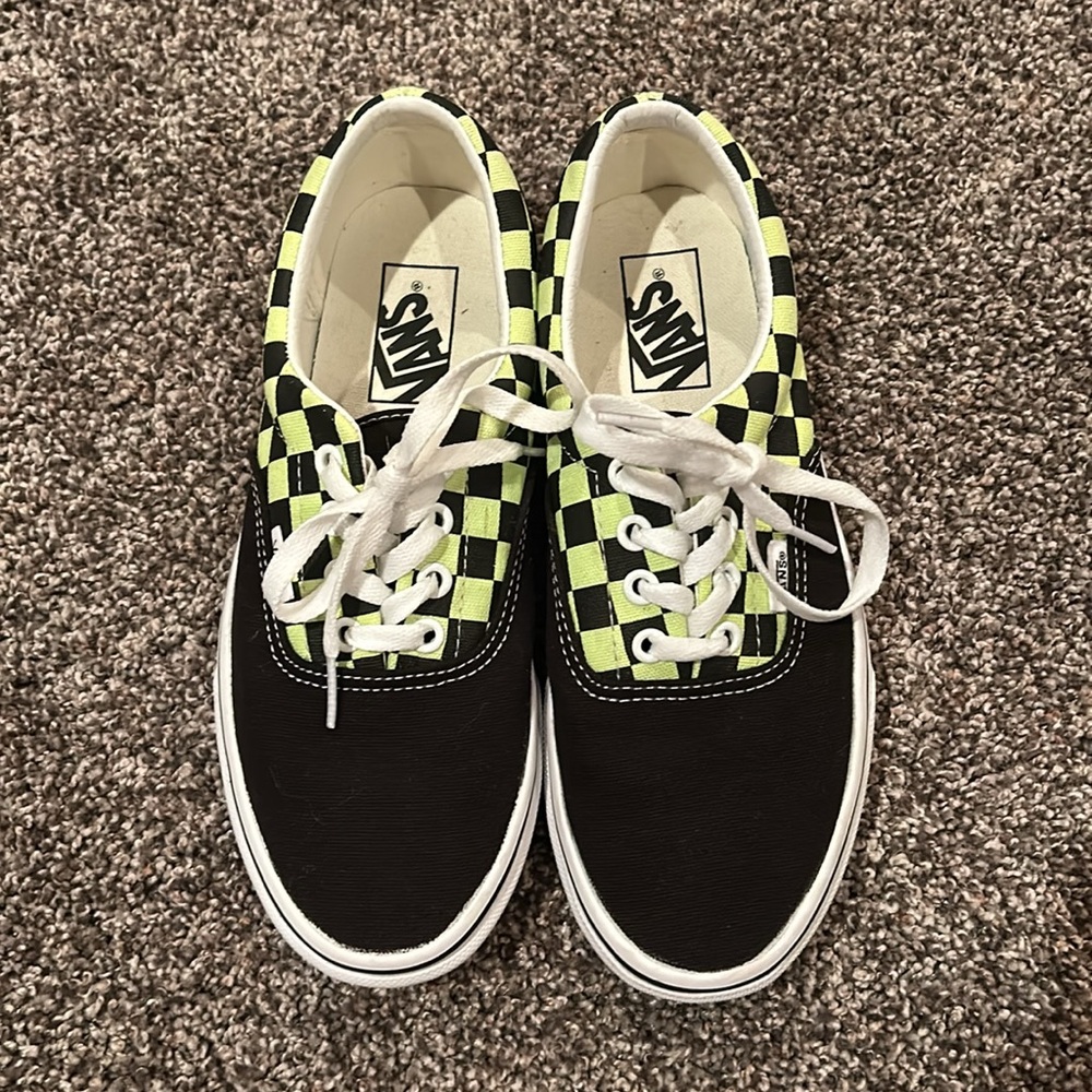 Vans Bmx Era Lime Black Checkerboard Skate Thumb Up